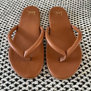 BEEK Sunbird Sandals Brown Leather Size 6